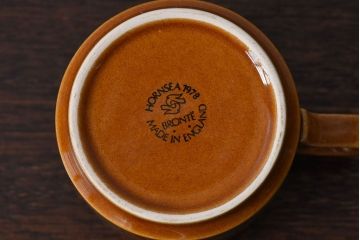イギリスビンテージ　HORNSEA(ホーンジー)　BRONTE(ブロンテ)シリーズ　カップ&ソーサー&プレート4客セット(洋食器)