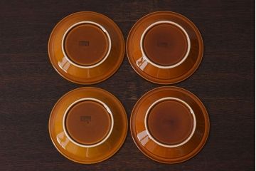 イギリスビンテージ　HORNSEA(ホーンジー)　BRONTE(ブロンテ)シリーズ　カップ&ソーサー&プレート4客セット(洋食器)