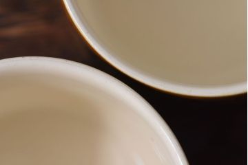 イギリスビンテージ　HORNSEA(ホーンジー)　BRONTE(ブロンテ)シリーズ　カップ&ソーサー&プレート3客セット(洋食器)