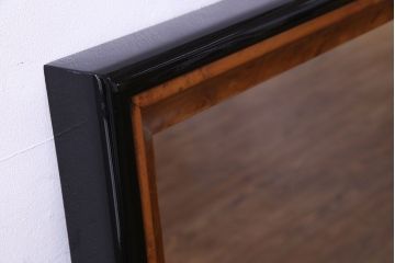 アンティーク雑貨　中古　イタリア製　高級感のある鳥眼杢のミラー(鏡)