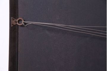 アンティーク雑貨　中古　イタリア製　高級感のある鳥眼杢のミラー(鏡)