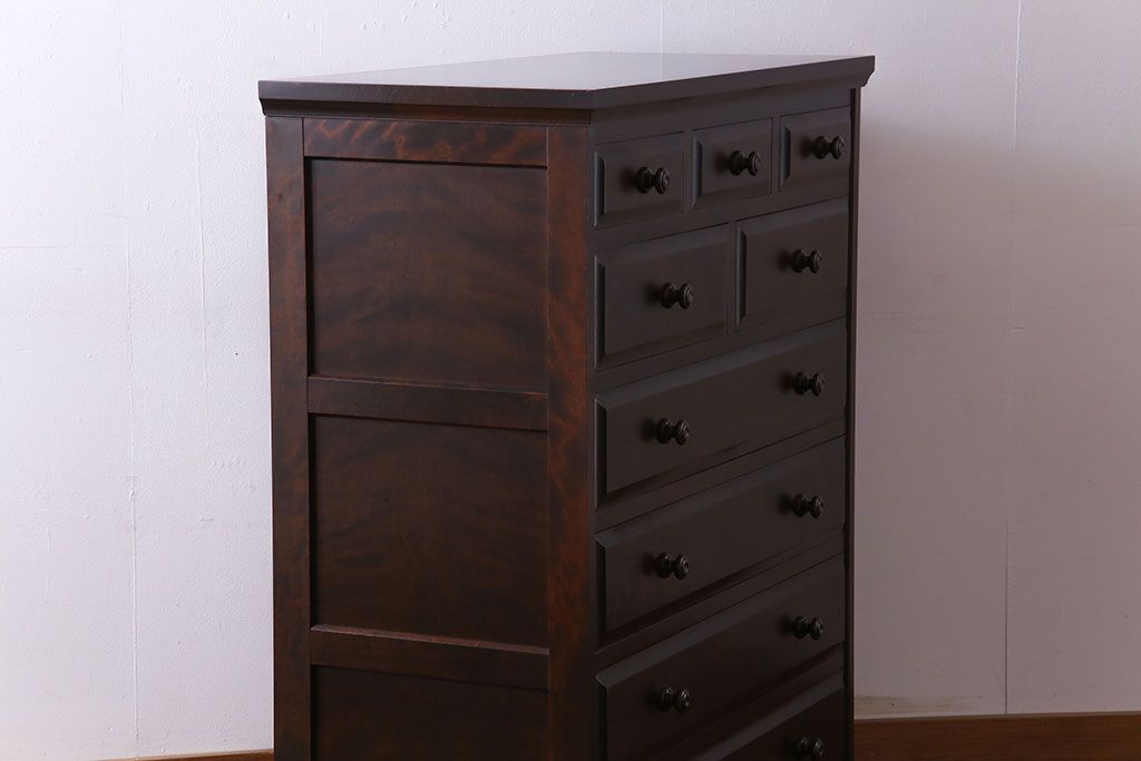 中古　北海道民芸家具　シックなチェスト(定価約24万円)