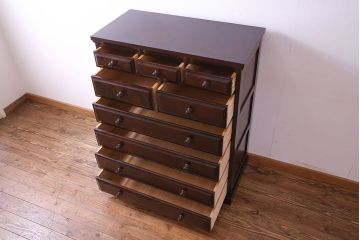 中古　北海道民芸家具　シックなチェスト(定価約24万円)