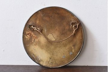 アンティーク雑貨　イギリスアンティーク　花のペイントが愛らしいミラー(鏡)