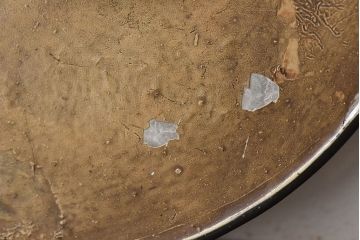 アンティーク雑貨　イギリスアンティーク　花のペイントが愛らしいミラー(鏡)