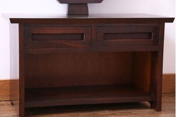 アンティーク雑貨　ビンテージ　松本民芸家具　絶版品!#303型　目を引くシルエットの八角鏡台(ミラー)