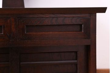 アンティーク雑貨　ビンテージ　松本民芸家具　絶版品!#303型　目を引くシルエットの八角鏡台(ミラー)