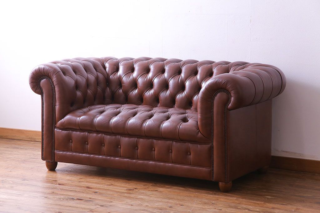 中古 Abdon y Lucas(アブドン・イ・ルーカス) 本革チェスターフィールドソファ