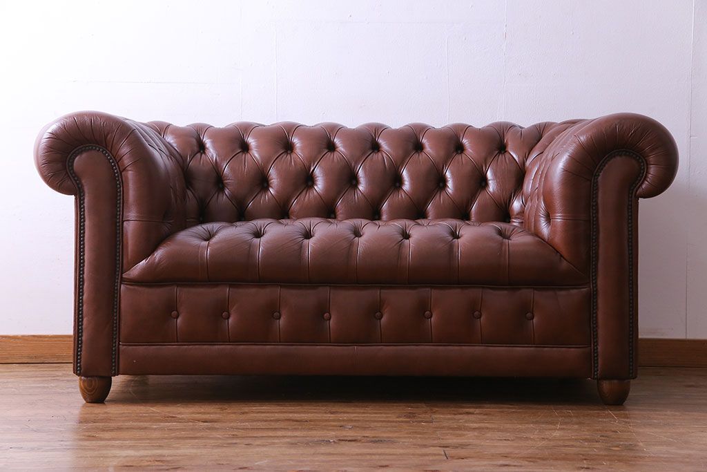 中古 Abdon y Lucas(アブドン・イ・ルーカス) 本革チェスターフィールドソファ