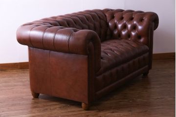 中古 Abdon y Lucas(アブドン・イ・ルーカス) 本革チェスターフィールドソファ