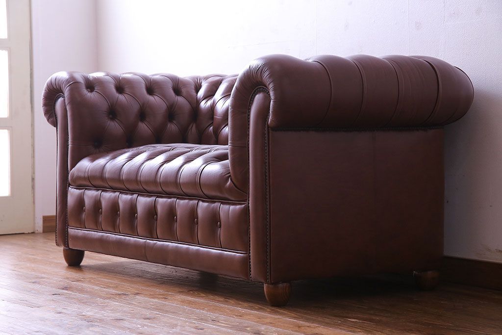 中古 Abdon y Lucas(アブドン・イ・ルーカス) 本革チェスターフィールドソファ