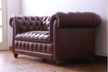 中古 Abdon y Lucas(アブドン・イ・ルーカス) 本革チェスターフィールドソファ