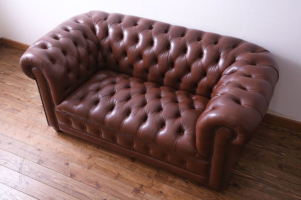 中古 Abdon y Lucas(アブドン・イ・ルーカス) 本革チェスターフィールドソファ