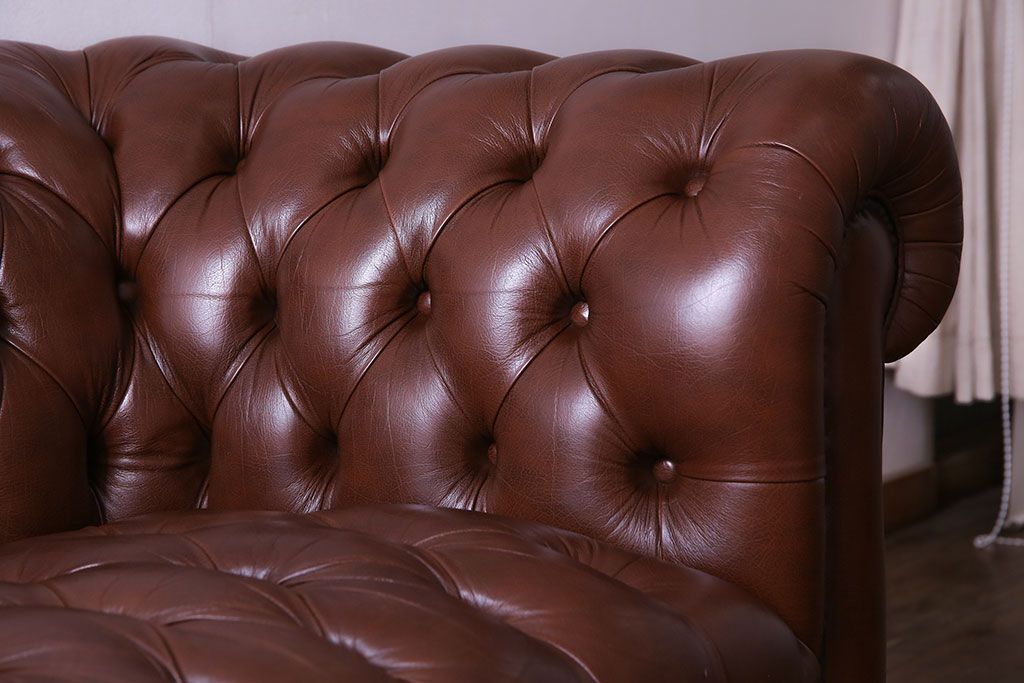 中古 Abdon y Lucas(アブドン・イ・ルーカス) 本革チェスターフィールドソファ