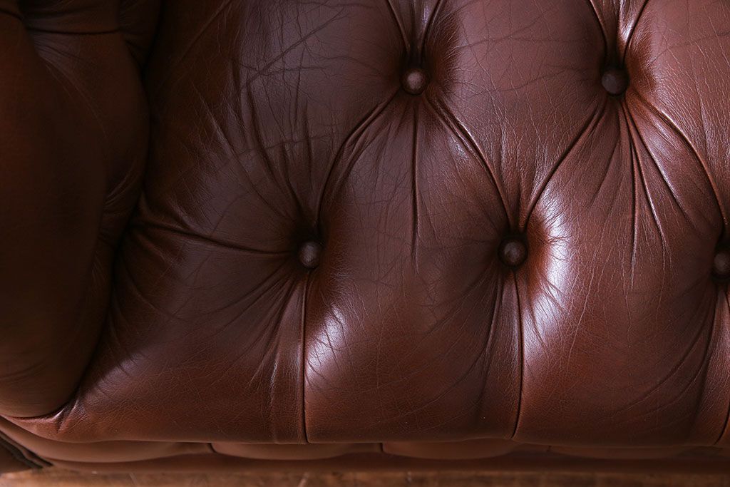 中古 Abdon y Lucas(アブドン・イ・ルーカス) 本革チェスターフィールドソファ