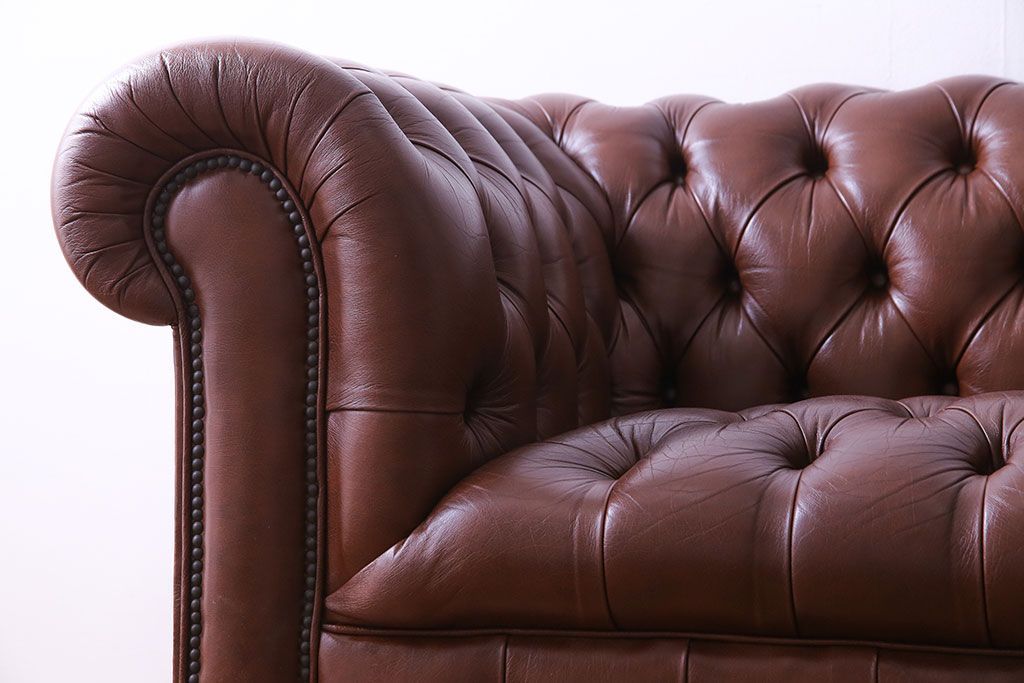 中古 Abdon y Lucas(アブドン・イ・ルーカス) 本革チェスターフィールドソファ