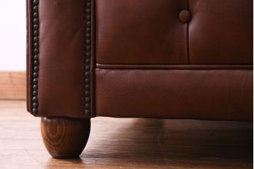 中古 Abdon y Lucas(アブドン・イ・ルーカス) 本革チェスターフィールドソファ