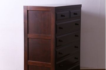 中古美品　松本民芸家具　D型整理タンスI(箪笥、チェスト)(定価約28万円)