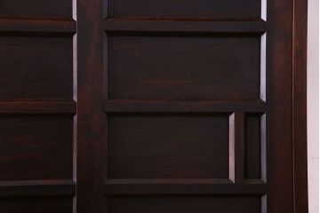 中古　特注品　松本民芸家具 落ち着いた雰囲気のA型下駄箱(収納棚)(定価約24万円)