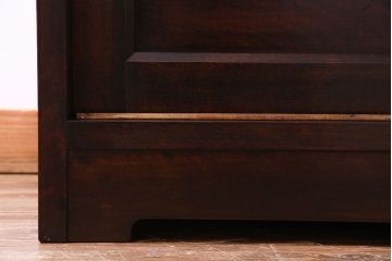 中古　特注品　松本民芸家具 落ち着いた雰囲気のA型下駄箱(収納棚)(定価約24万円)