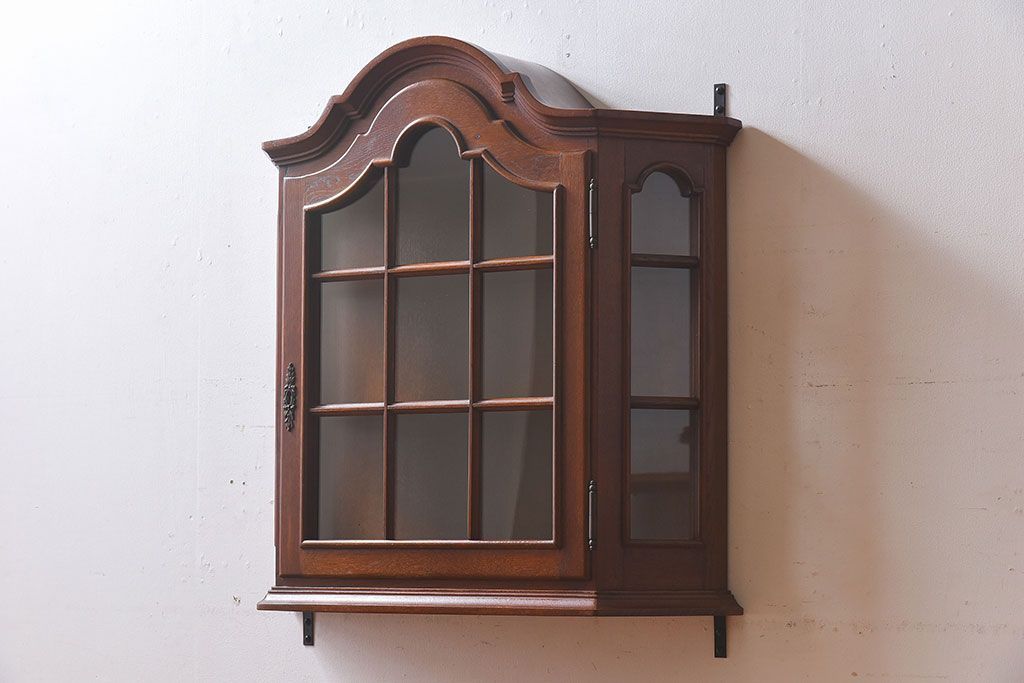 ヴィンテージ家具　フランスビンテージ　オーク材製おしゃれなウォールシェルフ(壁掛け収納、ラック)