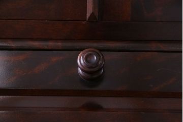 中古　北海道民芸家具　上品な雰囲気漂うライティングビューロー(机、収納棚)(定価約50万円)(2)