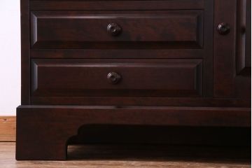 中古　北海道民芸家具　上品な雰囲気漂うライティングビューロー(机、収納棚)(定価約50万円)(2)