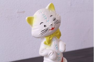 アンティーク雑貨　アメリカヴィンテージ　Alan Jay Clarolyte社製　ウィンカー・キャット　ラバードール(人形、ビンテージ)