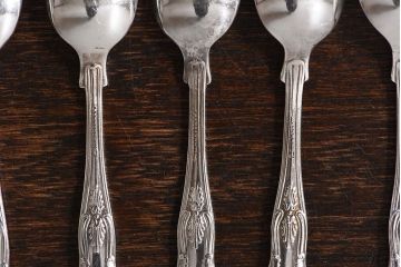 イギリスビンテージ　高級感漂うキングスパターンのスプーン(ティースプーン)6本セット