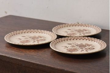 イギリスビンテージ　JOHNSON BROTHERS(ジョンソン・ブラザーズ) JAMESTOWN(ジェームズタウン)プレート3枚セット(洋食器)