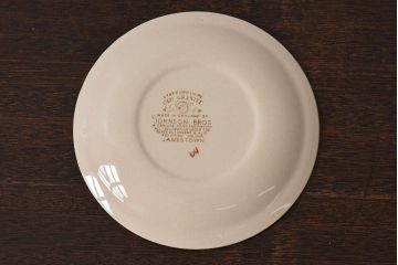 イギリスビンテージ　JOHNSON BROTHERS(ジョンソン・ブラザーズ) JAMESTOWN(ジェームズタウン)プレート3枚セット(洋食器)