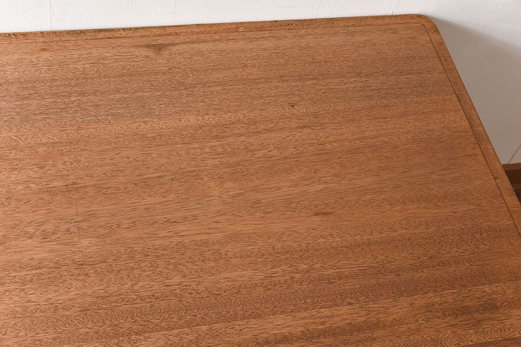 アンティーク家具　両面使いで便利!モールガラス引き戸の作業台(カウンターテーブル)