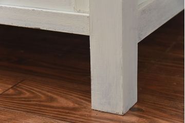 アンティーク家具　両面使いで便利!モールガラス引き戸の作業台(カウンターテーブル)