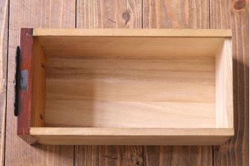 中古　匠工芸製　木地呂塗りのツヤが美しい金庫箪笥(帳箱、船箪笥、千両箱)