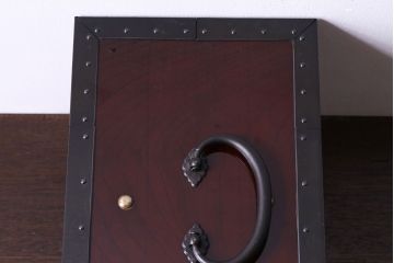 中古　匠工芸製　木地呂塗りのツヤが美しい金庫箪笥(帳箱、船箪笥、千両箱)