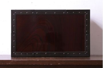 中古　匠工芸製　木地呂塗りのツヤが美しい金庫箪笥(帳箱、船箪笥、千両箱)