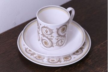 イギリスビンテージ　Susie Cooper(スージークーパー)　VENETIA(ヴェネチア)シリーズ　カップ&ソーサー&プレート(洋食器)