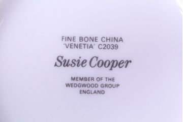 イギリスビンテージ　Susie Cooper(スージークーパー)　VENETIA(ヴェネチア)シリーズ　カップ&ソーサー&プレート(洋食器)