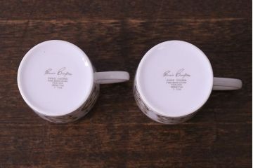 イギリスビンテージ　Susie Cooper(スージークーパー)　VENETIA(ヴェネチア)シリーズ　カップ&ソーサー&プレート2客セット(洋食器)(1)