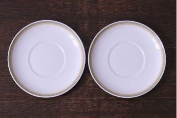 イギリスビンテージ　Susie Cooper(スージークーパー)　VENETIA(ヴェネチア)シリーズ　カップ&ソーサー&プレート2客セット(洋食器)(1)