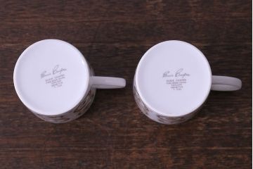 イギリスビンテージ　Susie Cooper(スージークーパー)　VENETIA(ヴェネチア)シリーズ　カップ&ソーサー&プレート2客セット(洋食器)(2)