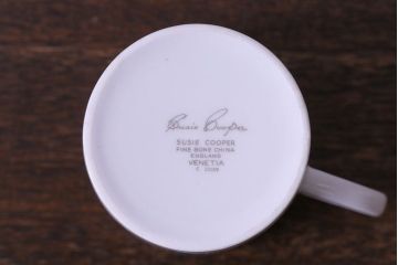 イギリスビンテージ　Susie Cooper(スージークーパー)　VENETIA(ヴェネチア)シリーズ　カップ&ソーサー&プレート2客セット(洋食器)(2)
