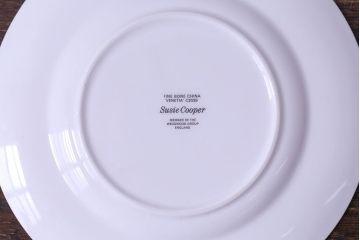 イギリスビンテージ　Susie Cooper(スージークーパー)　VENETIA(ヴェネチア)シリーズ　カップ&ソーサー&プレート2客セット(洋食器)(2)