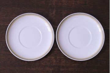 イギリスビンテージ　Susie Cooper(スージークーパー)　VENETIA(ヴェネチア)シリーズ　カップ&ソーサー&プレート2客セット(洋食器)(2)