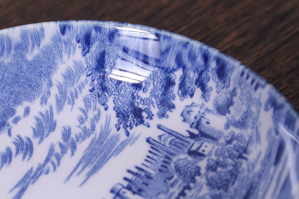 イギリス製　UNICORN　お城のデザインがスタイリッシュな小皿(豆皿、プレート)