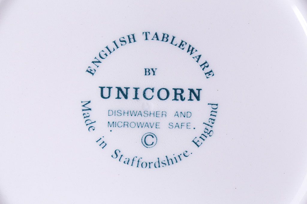 イギリス製　UNICORN　お城のデザインがスタイリッシュな小皿(豆皿、プレート)