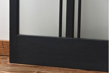 昭和レトロ　シックなカラーのペイントガラス戸(建具、引き戸)2枚セット