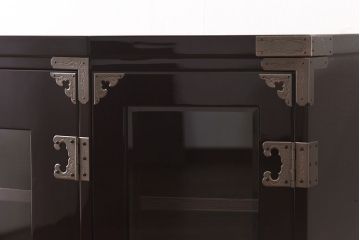 中古美品　欅産業　特注品!ハイセンスな木地呂漆塗りサイドボード(仙台箪笥、収納棚)(定価約70万円)