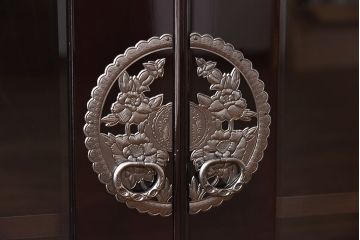 中古美品　欅産業　特注品!ハイセンスな木地呂漆塗りサイドボード(仙台箪笥、収納棚)(定価約70万円)