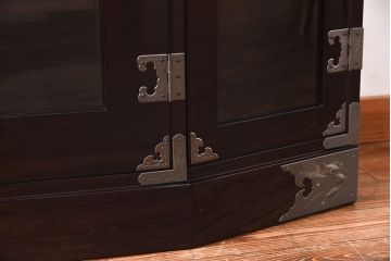 中古美品　欅産業　特注品!ハイセンスな木地呂漆塗りサイドボード(仙台箪笥、収納棚)(定価約70万円)